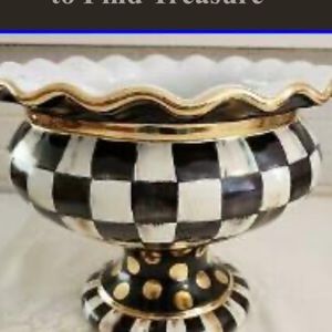 IN SEARCH OF!! Mackenzie -Childs Courtly Check Stoutly Vase